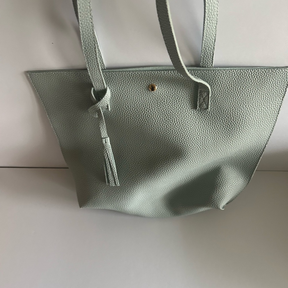 Chic Light Soft Teal / Baby Blue Tote Bag